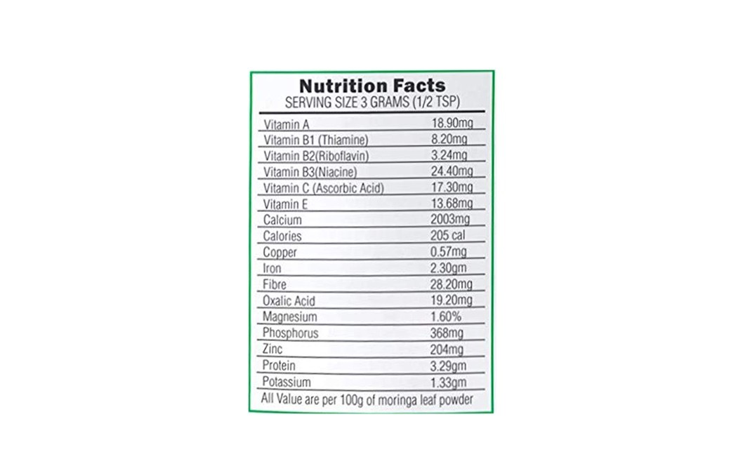 Nature's Gift Moringa Leaves Powder    Pack  250 grams
